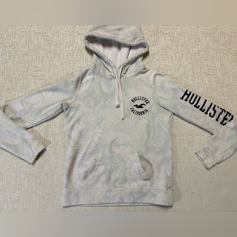 Hollister Hoodie White/Blue/Green Men’s XS